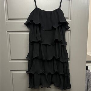Elegant Black Ruffle Dress